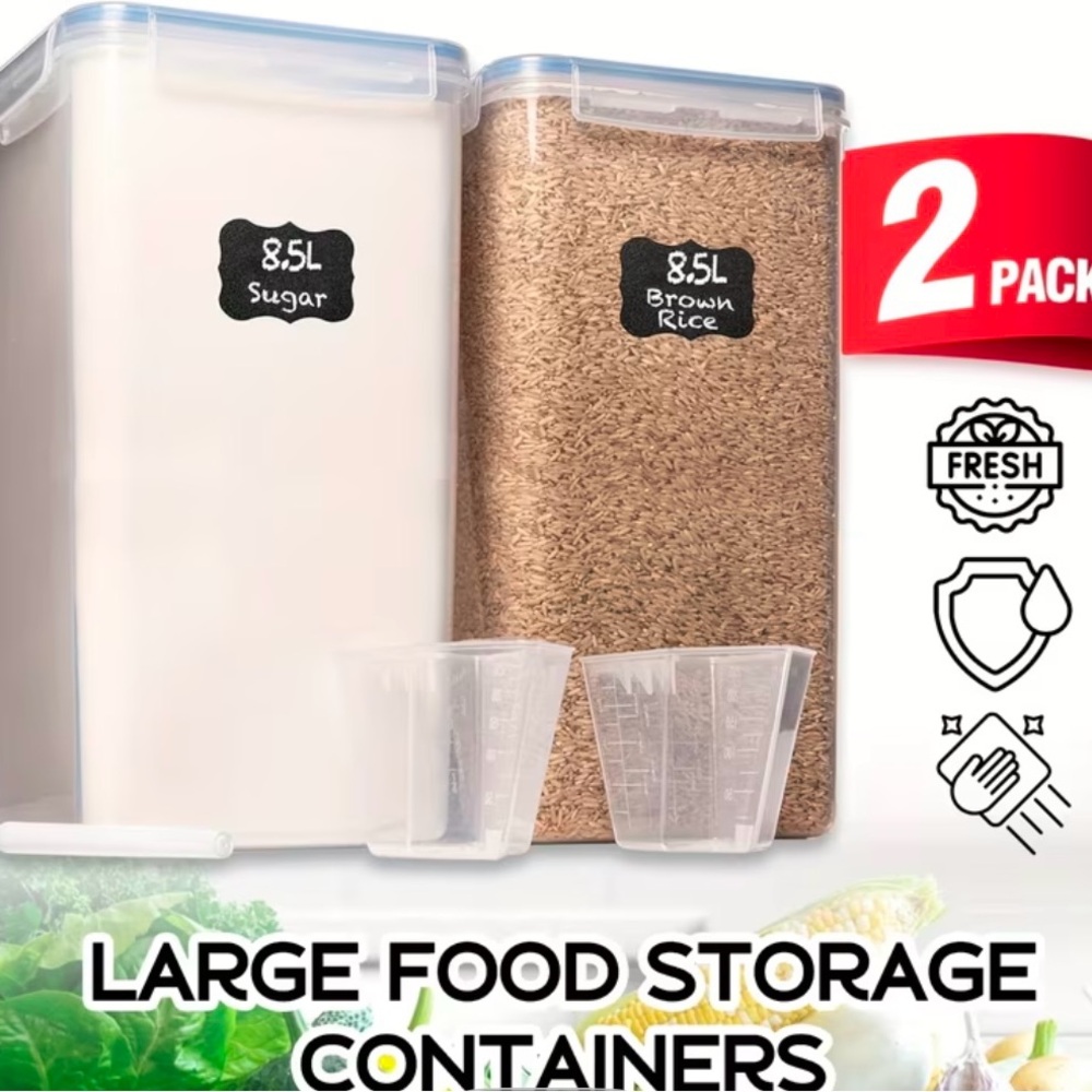 Large Food Storage Containers Set - - Picture 2 of 5